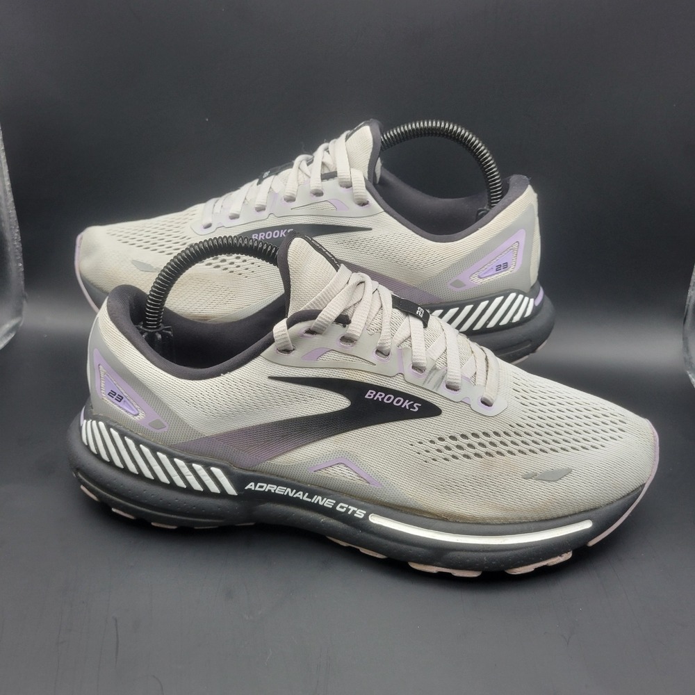 Brooks Adrenaline GTS 23 Womens Running Shoes Grey Purple 1204071B175 Size 11